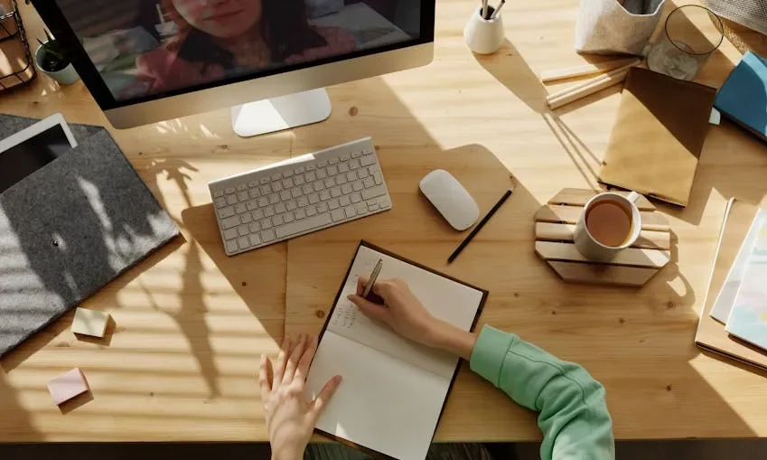 Beberapa orang pebisnis sedang rapat dengan ekspresi wajah yang serius.