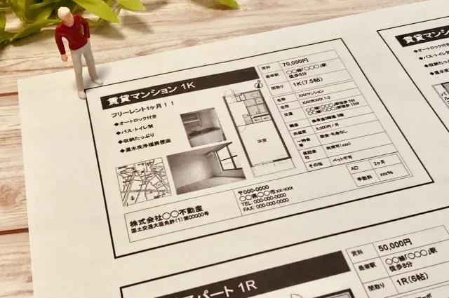 Tanda '0 Yen', melambangkan properti tanpa biaya awal.