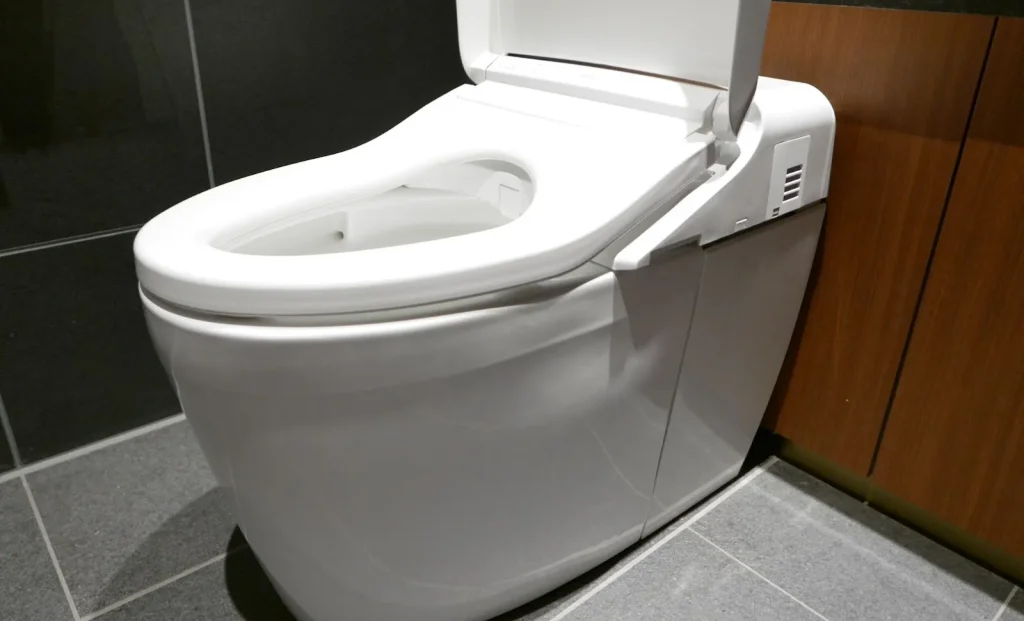 Perbandingan antara toilet jongkok (washiki) dan toilet duduk (yōshiki) di Jepang.