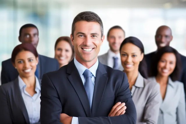 Beberapa orang dari berbagai negara bekerja sama dalam sebuah tim yang solid.