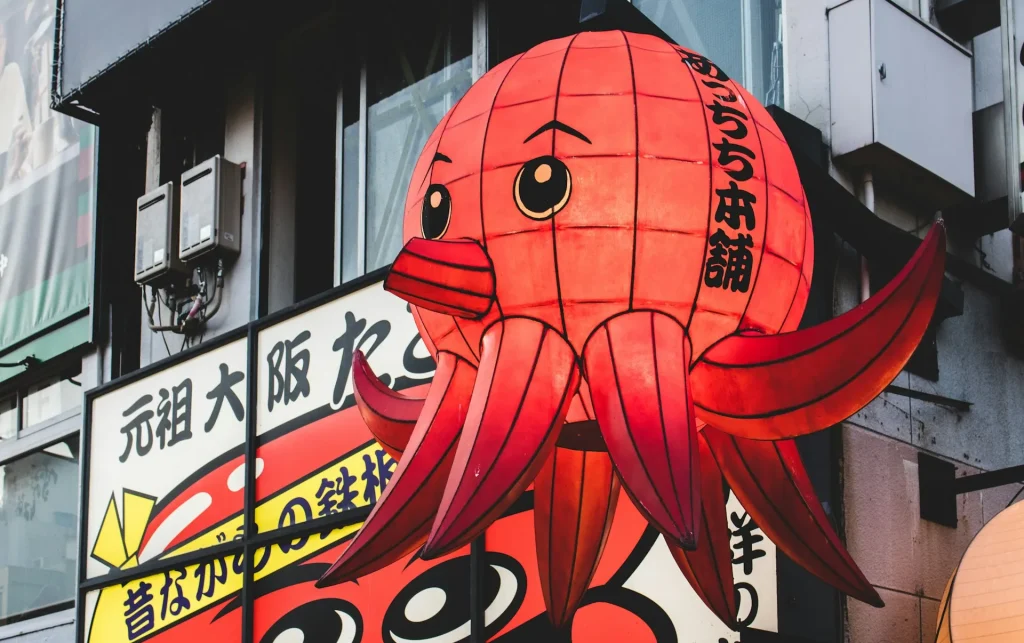 Papan reklame Glico yang ikonik di Dotonbori, Osaka.