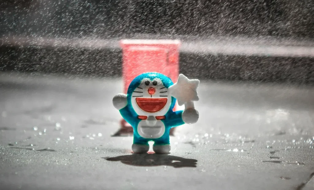 Koleksi buku komik manga yang tersusun di rak.