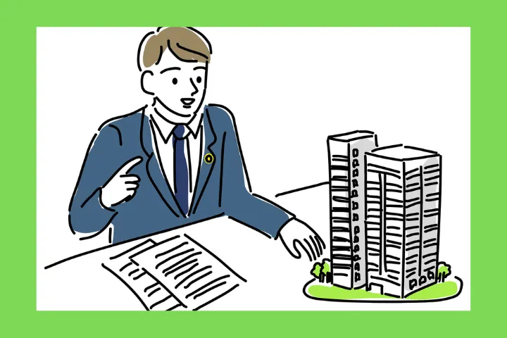 Pasangan sedang melihat maket rumah impian mereka.