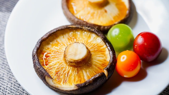 Jamur shiitake segar.