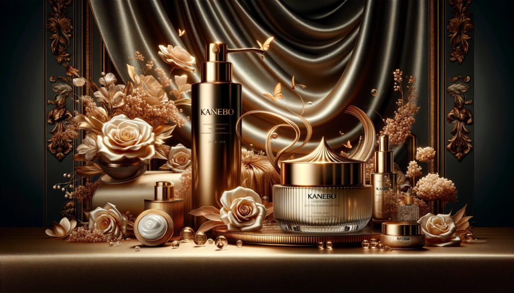 Ilustrasi produk skincare mewah Kanebo.