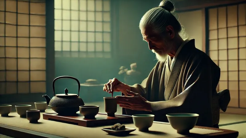 Tiga jenis mangkuk teh yang berbeda, melambangkan aliran yang berbeda.